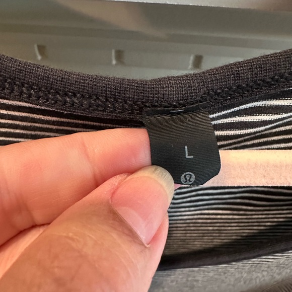 Lululemon Black and White Striped Tank - Picture 4 of 4